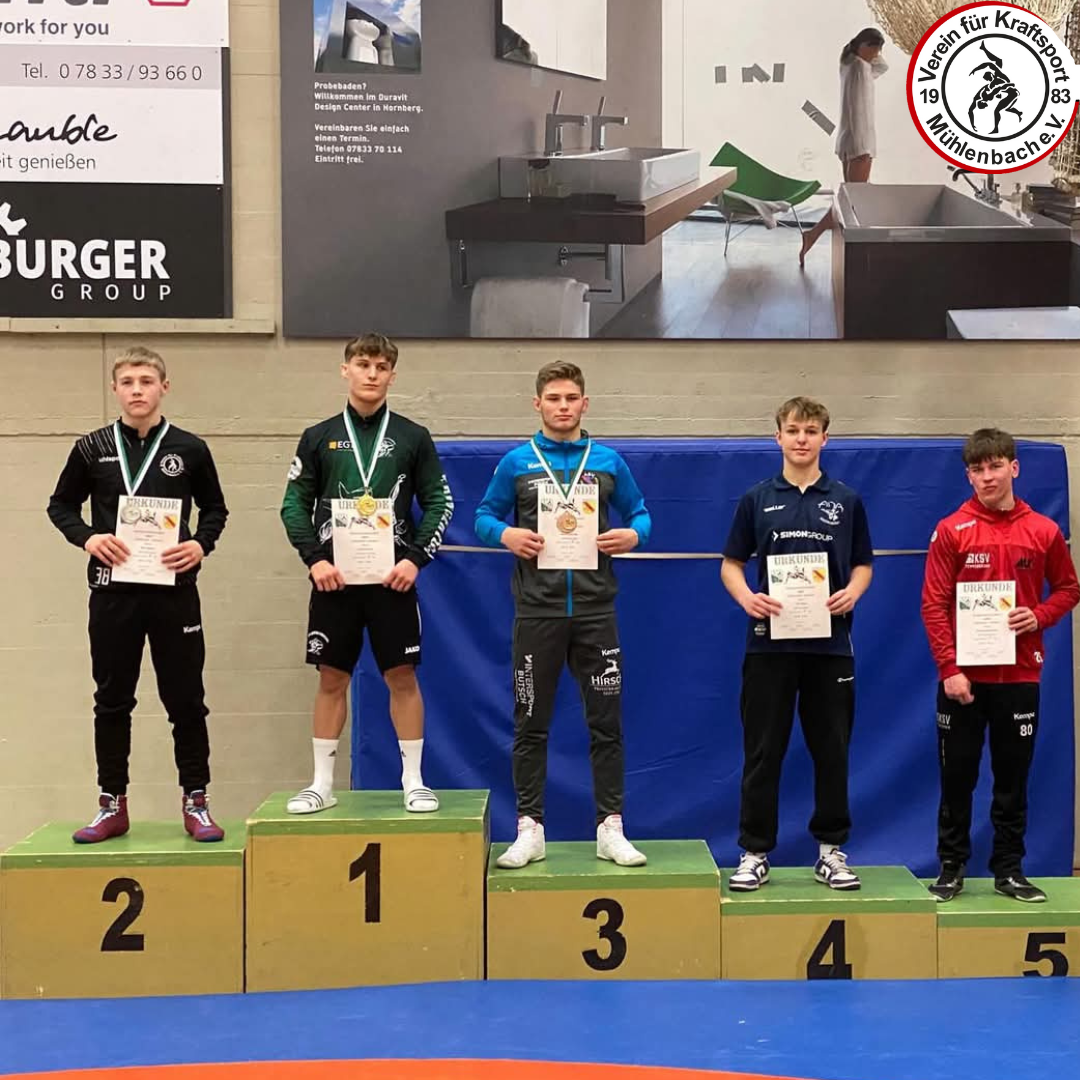 20250122 Max Allgaier mit der Silbermedaille in Hornberg